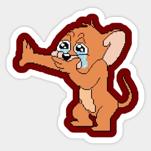 SAD MOUSE PIXELART Sticker